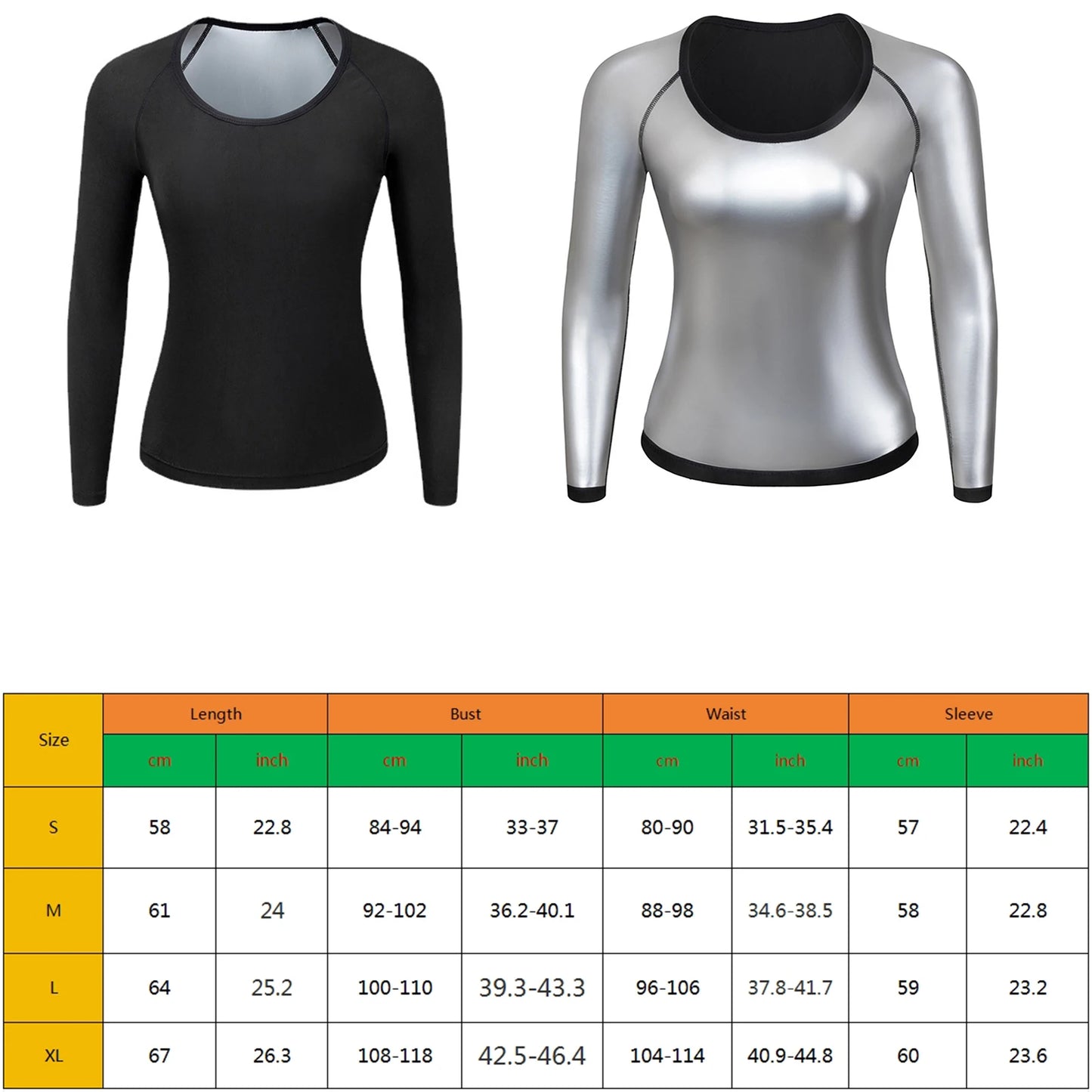 1pc Women Sauna Suit Fitness Exercise Sauna Sweat Suit Long Sleeve Sauna Top Sweat for Women