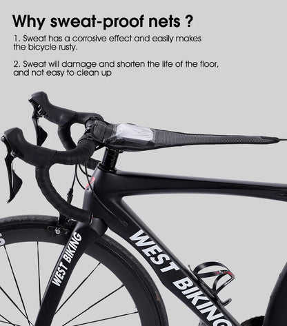 WEST BIKING Bicycle Bike Sweatband Indoor MTB Bike Frame Sweat Guard Trainer Sweat Net Frame Protection Bicycle Accessories