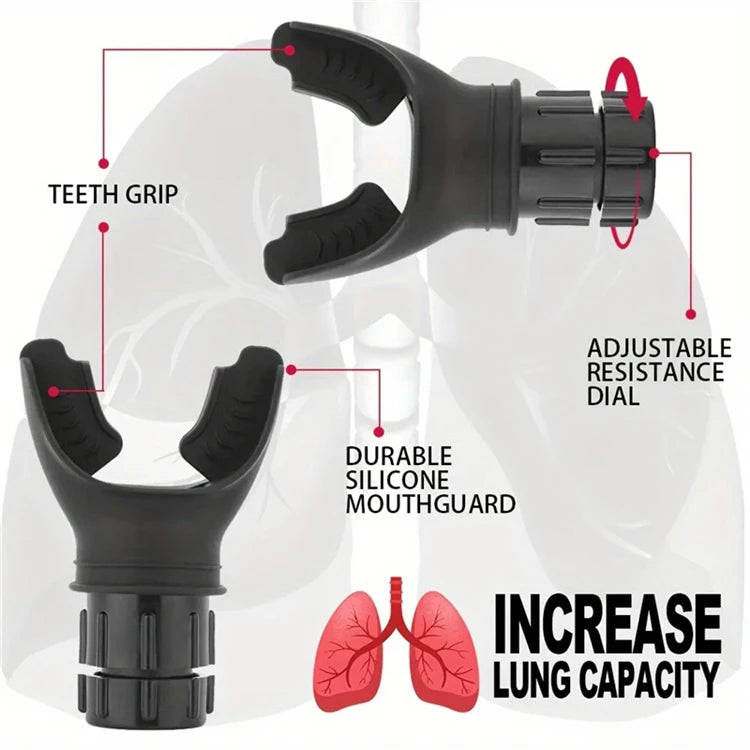 Silicone Respiratory Trainer Lung Ventilator Fitness Equipment High-altitude Respiratory Training Tools for Exercise