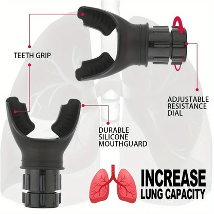 Silicone Respiratory Trainer Lung Ventilator Fitness Equipment High-altitude Respiratory Training Tools for Exercise