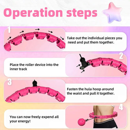 Fitness circle, detachable hula hoop, abdominal fat reduction hula hoop, women's home-use fitness body massage equipment