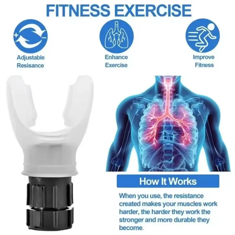 Silicone Respiratory Trainer Lung Ventilator Fitness Equipment High-altitude Respiratory Training Tools for Exercise