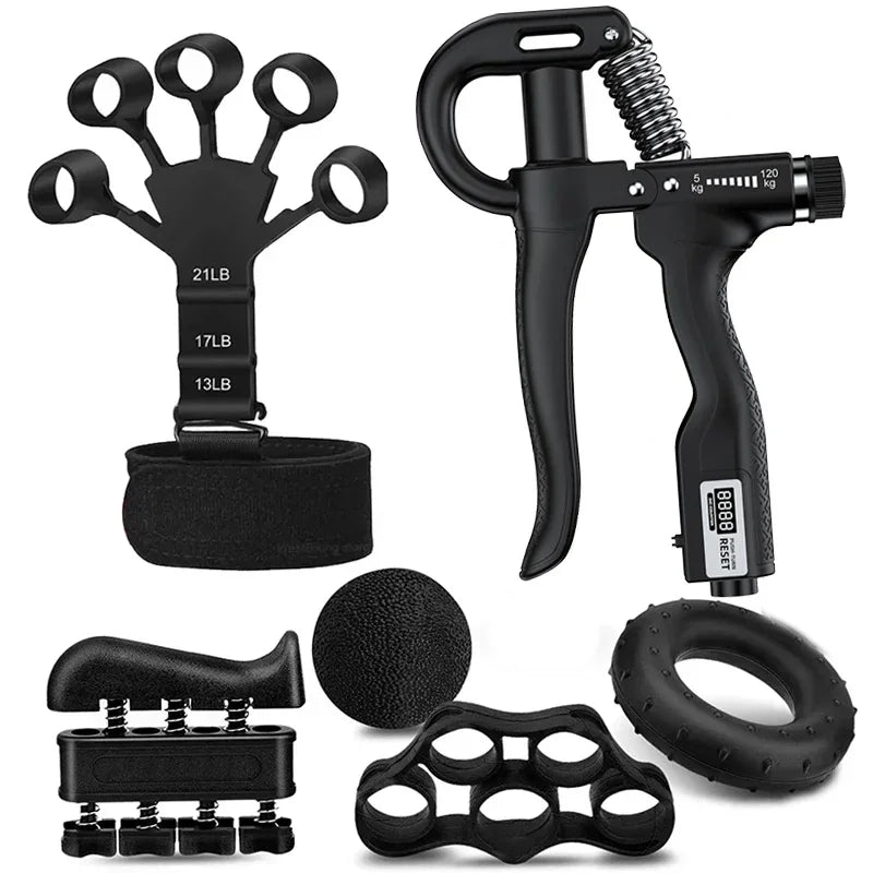 5-120kg Adjustable Heavy Hand Grip Set Strengthener Finger Expander Arm Wrist Forearm Trainers Fitness Exercise For Patient