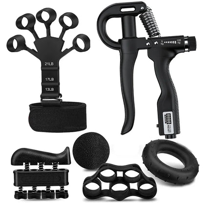 5-120kg Adjustable Heavy Hand Grip Set Strengthener Finger Expander Arm Wrist Forearm Trainers Fitness Exercise For Patient