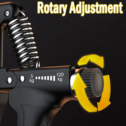 5-120kg Adjustable Heavy Hand Grip Set Strengthener Finger Expander Arm Wrist Forearm Trainers Fitness Exercise For Patient