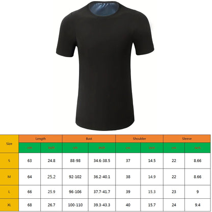 1pcs Sauna Sweat Suit Shapewear Top Short Sleeves Men  Performance T-Shirt Comfortable Workout Tee Men's Body