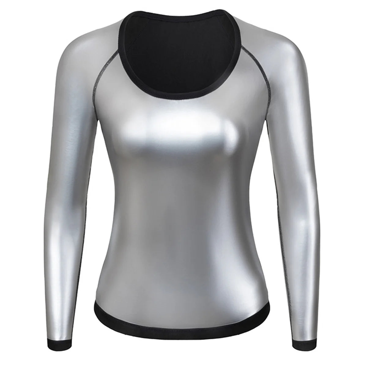 1pc Women Sauna Suit Fitness Exercise Sauna Sweat Suit Long Sleeve Sauna Top Sweat  for Women