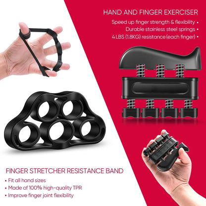 5-120kg Adjustable Heavy Hand Grip Set Strengthener Finger Expander Arm Wrist Forearm Trainers Fitness Exercise For Patient