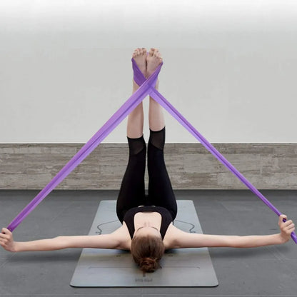 4 Pack Yoga Resistance Bands: TPE Elastic Stretch Bands for Physical Therapy, Fitness, Yoga, Pilates, Rehabilitation, and Stren