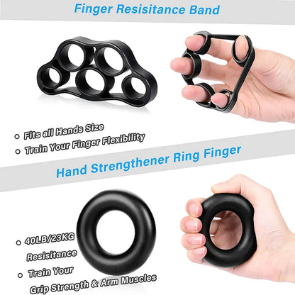 5-120kg Adjustable Heavy Hand Grip Set Strengthener Finger Expander Arm Wrist Forearm Trainers Fitness Exercise For Patient