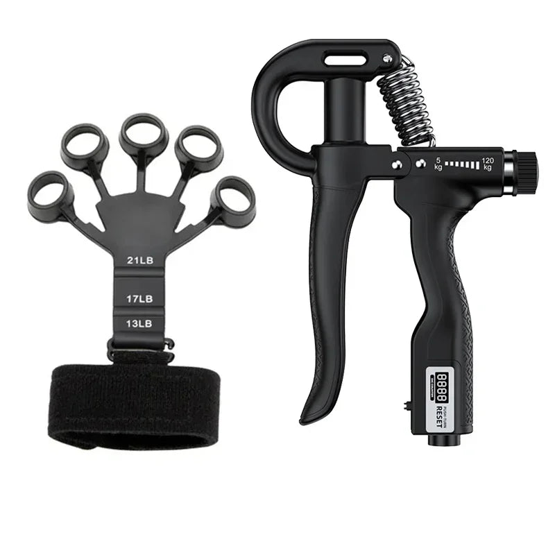 5-120kg Adjustable Heavy Hand Grip Set Strengthener Finger Expander Arm Wrist Forearm Trainers Fitness Exercise For Patient