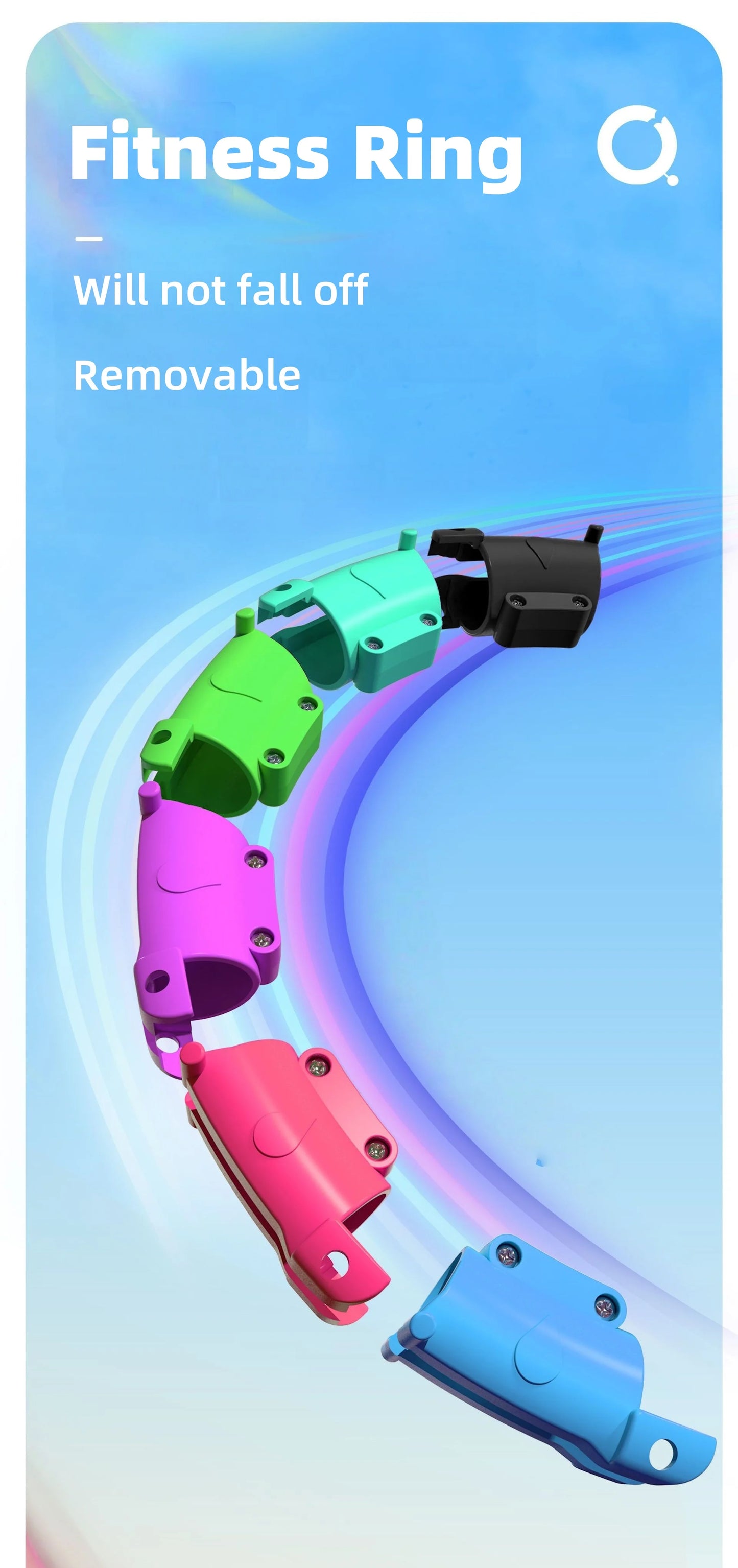 Fitness circle, detachable hula hoop, abdominal fat reduction hula hoop, women's home-use fitness body massage equipment