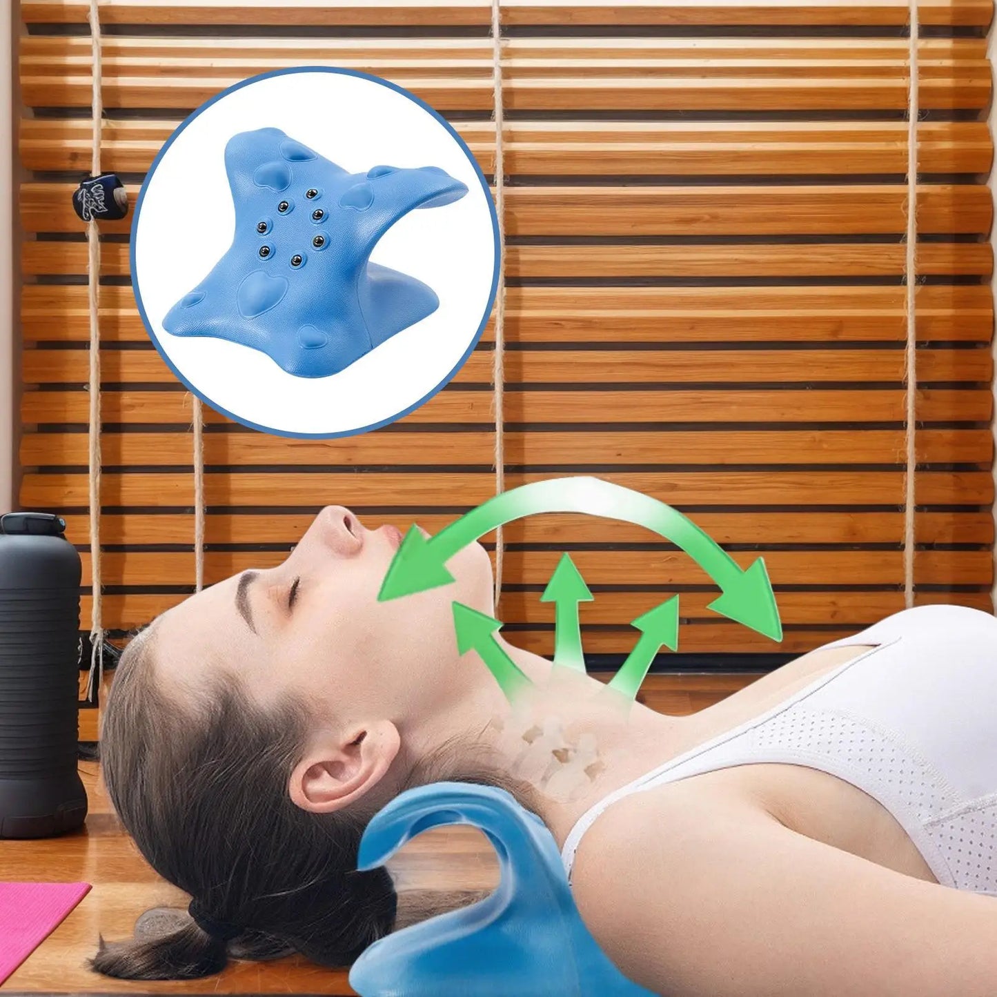 Neck Shoulder Stretcher Relaxer Cervical Chiropractic Traction Device Pillow For Side Back Stomach Sleeper Remedial Pillows