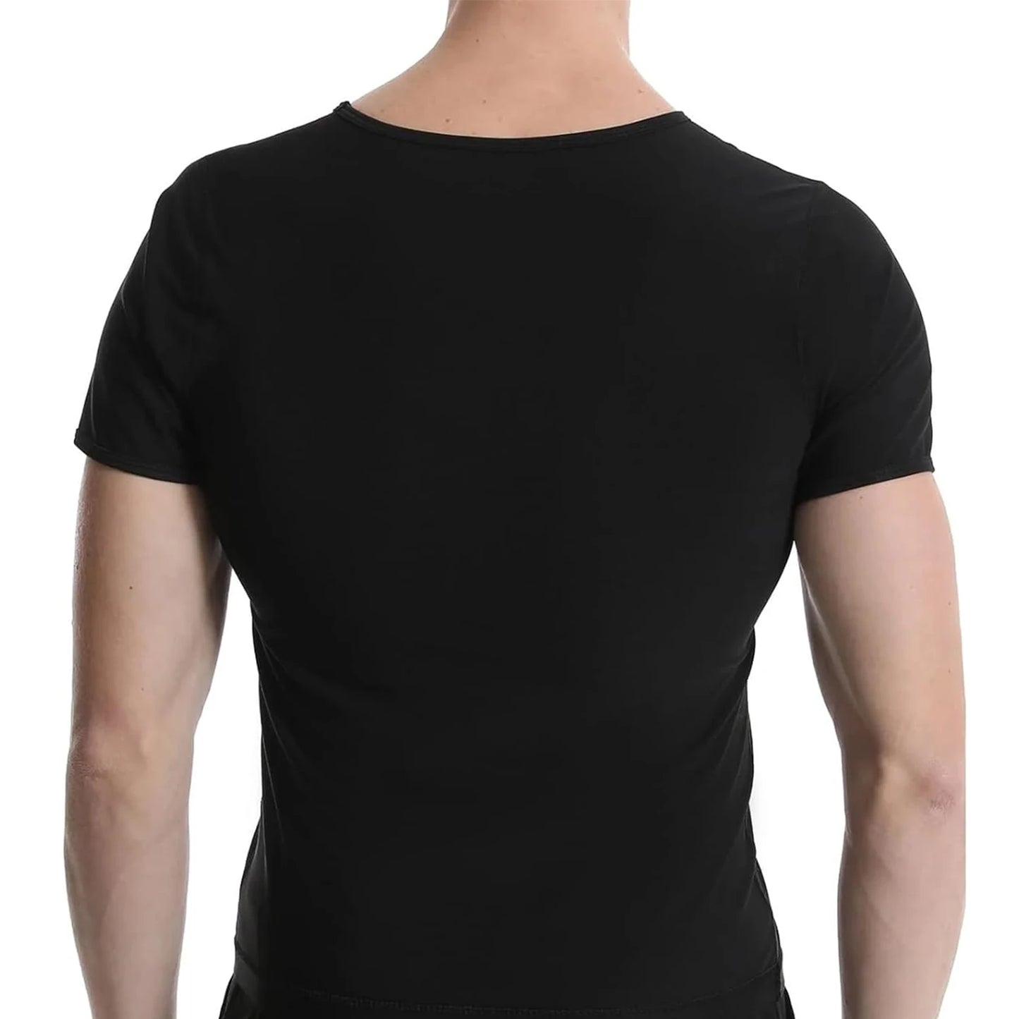 1pcs Sauna Sweat Suit Shapewear Top Short Sleeves Men  Performance T-Shirt Comfortable Workout Tee Men's Body