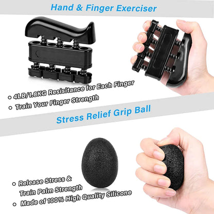 5-120kg Adjustable Heavy Hand Grip Set Strengthener Finger Expander Arm Wrist Forearm Trainers Fitness Exercise For Patient