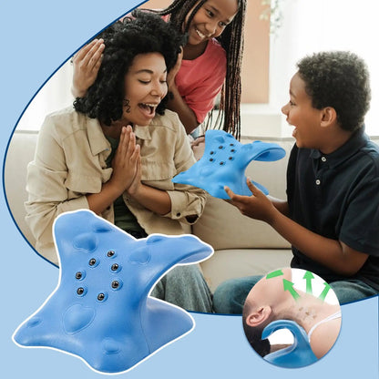Neck Shoulder Stretcher Relaxer Cervical Chiropractic Traction Device Pillow For Side Back Stomach Sleeper Remedial Pillows