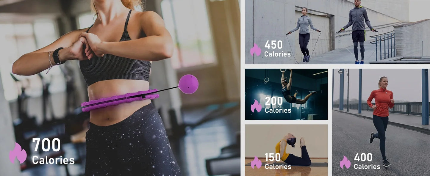 Fitness circle, detachable hula hoop, abdominal fat reduction hula hoop, women's home-use fitness body massage equipment
