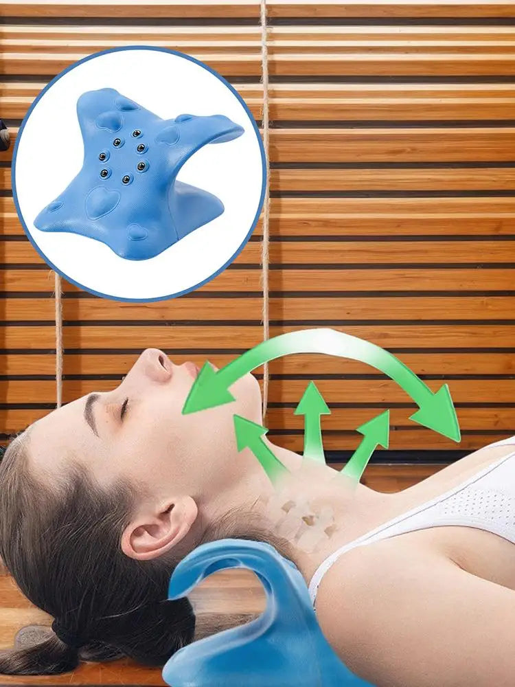Neck Shoulder Stretcher Relaxer Cervical Chiropractic Traction Device Pillow For Side Back Stomach Sleeper Remedial Pillows