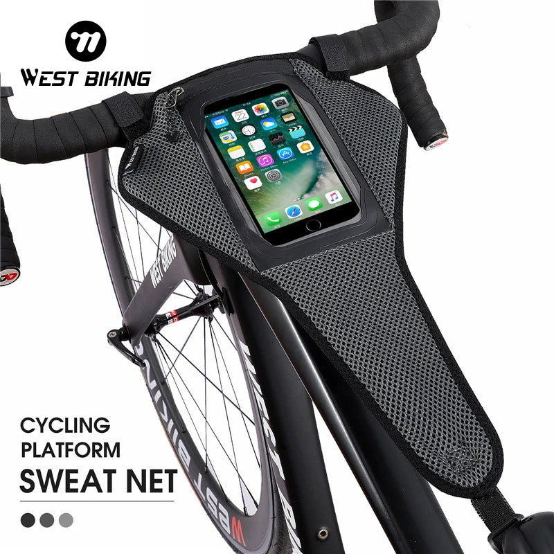 WEST BIKING Bicycle Bike Sweatband Indoor MTB Bike Frame Sweat Guard Trainer Sweat Net Frame Protection Bicycle Accessories