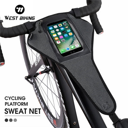 WEST BIKING Bicycle Bike Sweatband Indoor MTB Bike Frame Sweat Guard Trainer Sweat Net Frame Protection Bicycle Accessories