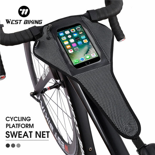 WEST BIKING Bicycle Bike Sweatband Indoor MTB Bike Frame Sweat Guard Trainer Sweat Net Frame Protection Bicycle Accessories